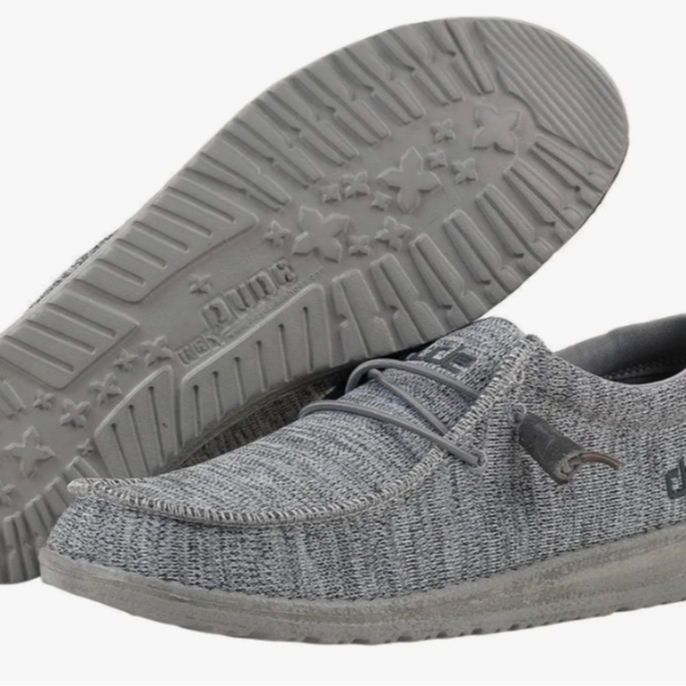 MEN'S EUC HEY DUDE WALLY SOX GREY SIZE 12 $35